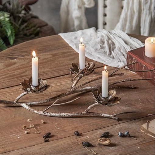 Iron flower Frame Candelabra