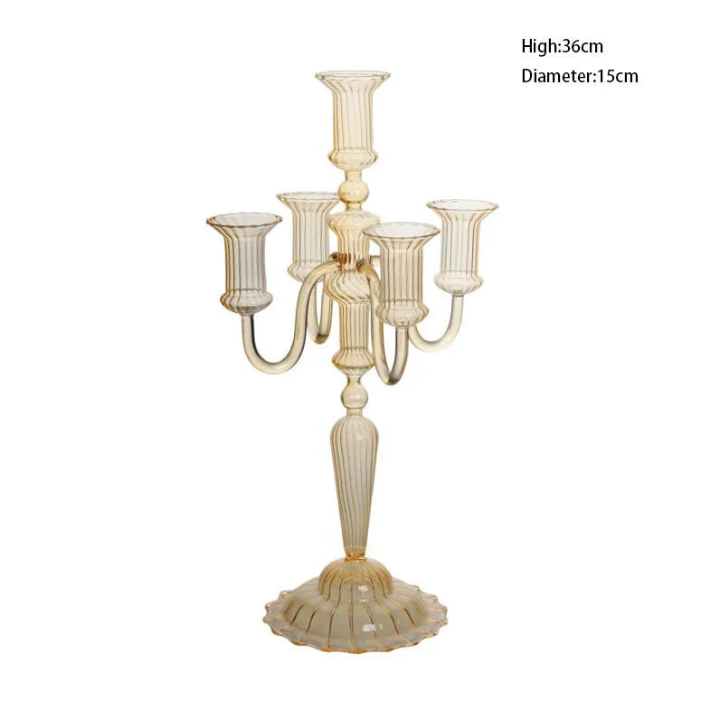 Nordic Style Glass Candlesticks
