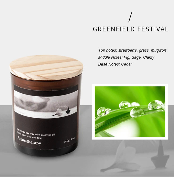 Romantic Meditation Soy Wax Wood Candle