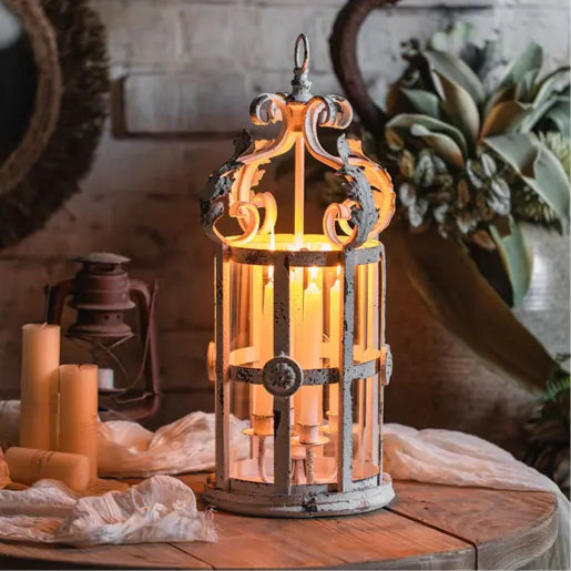 Iron and Glass Hanging Candle Ramadan Lantern