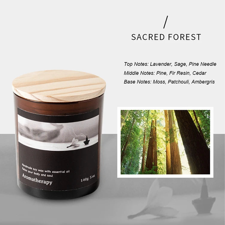 Romantic Meditation Soy Wax Wood Candle