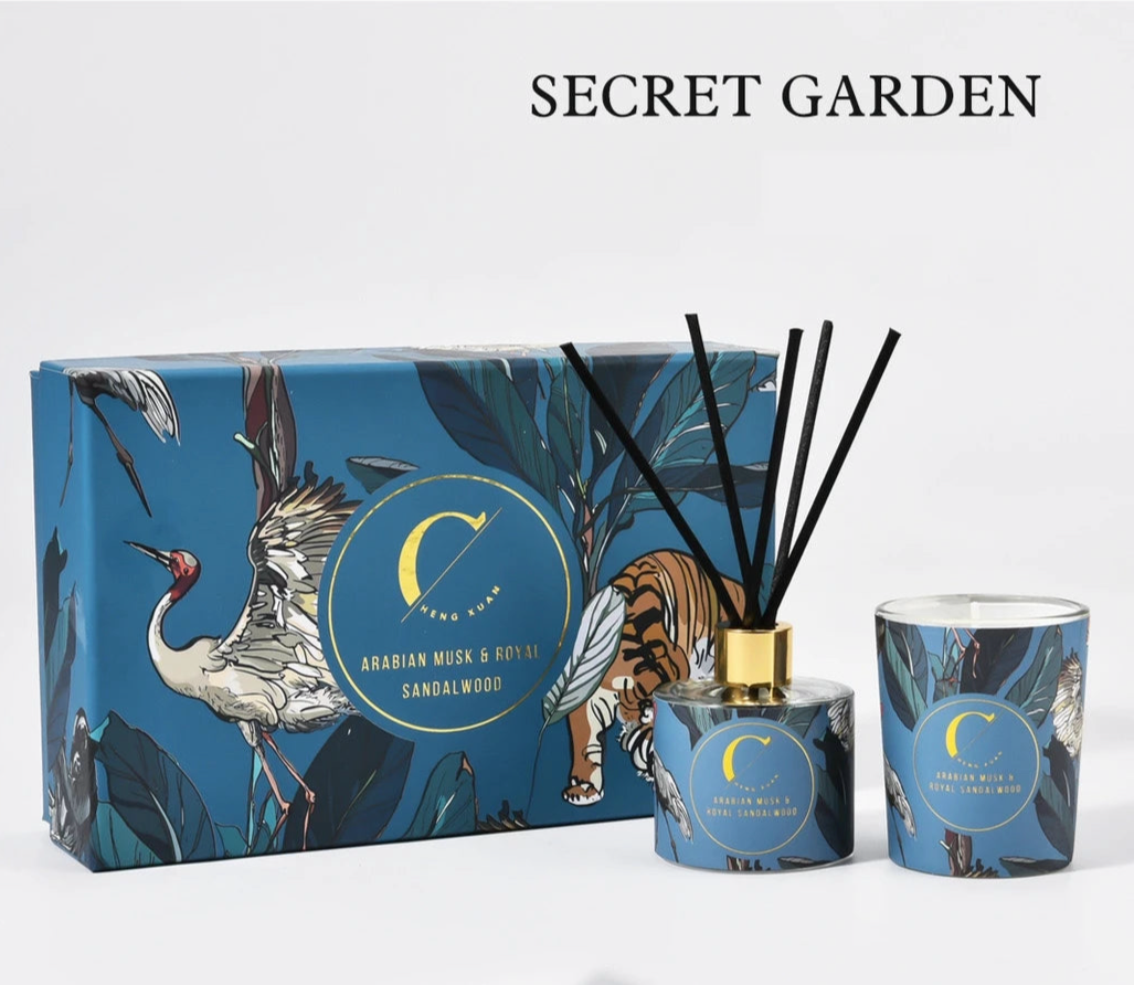 Midnight Scented Candle & Reed Diffuser Gift