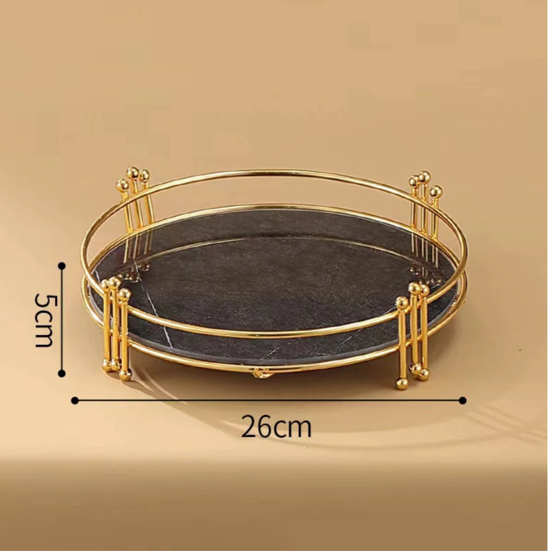 Round Marble Design Candle Storage