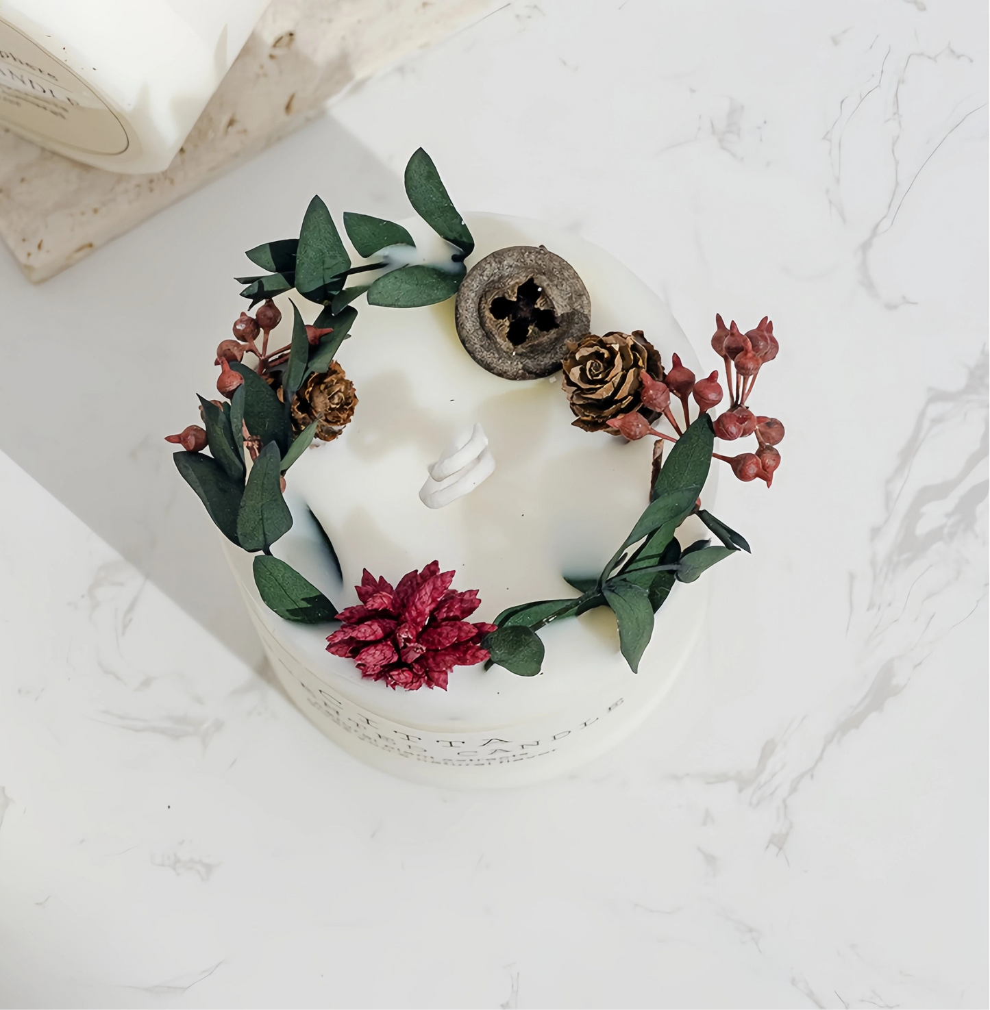 Vanilla Dried Flower Candle