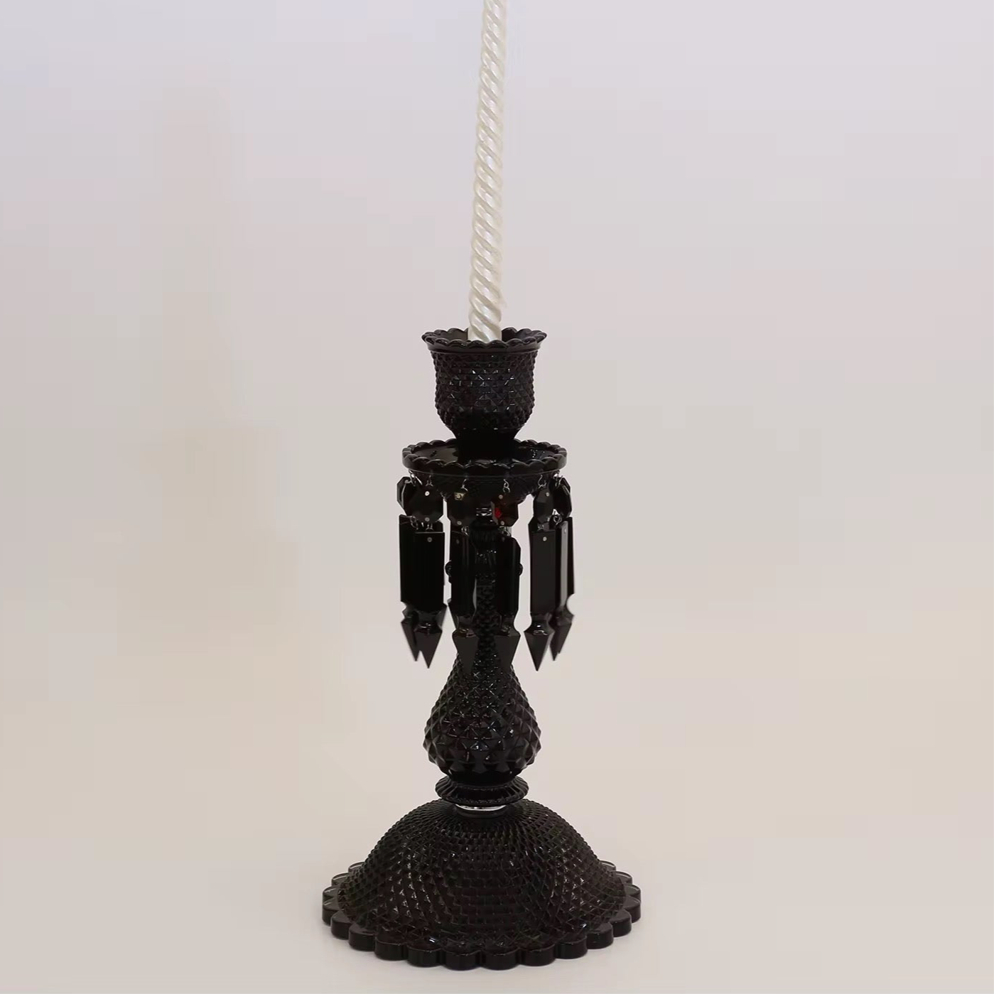 Pair of Tall K9 Crystal Candelabra