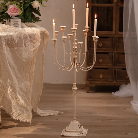 Vintage French Iron Candlestick