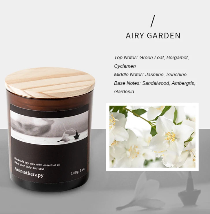 Romantic Meditation Soy Wax Wood Candle