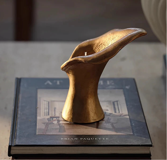 Pair of Modern Nordic Golden Candle Stick