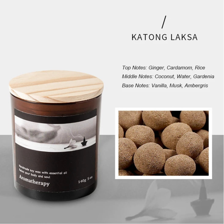 Romantic Meditation Soy Wax Wood Candle