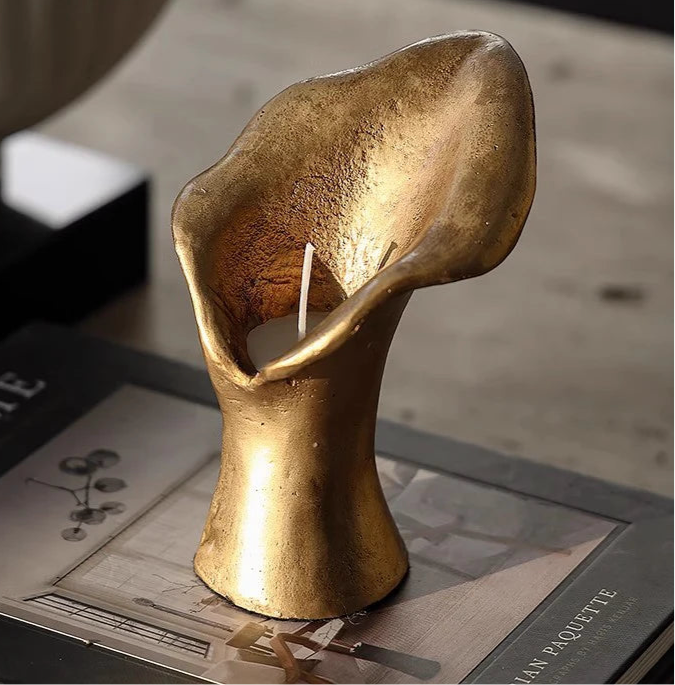 Pair of Modern Nordic Golden Candle Stick