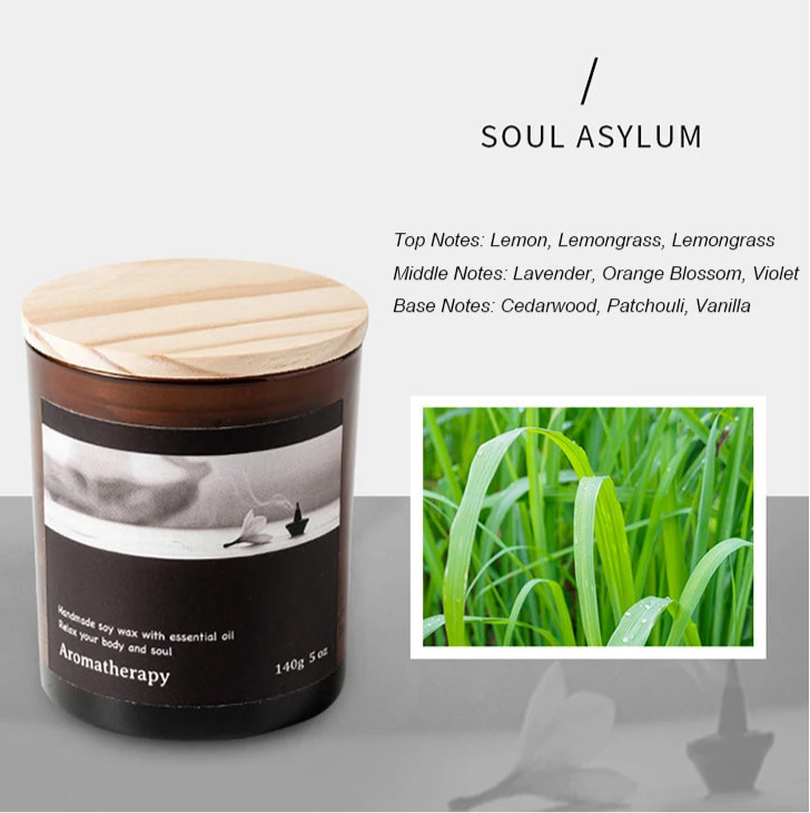 Romantic Meditation Soy Wax Wood Candle