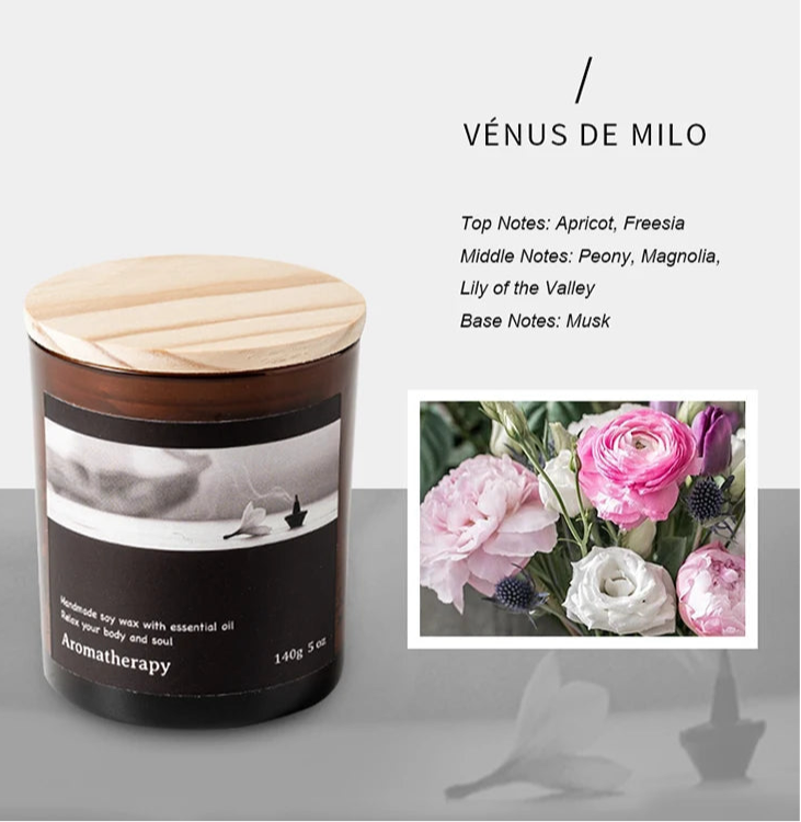 Romantic Meditation Soy Wax Wood Candle
