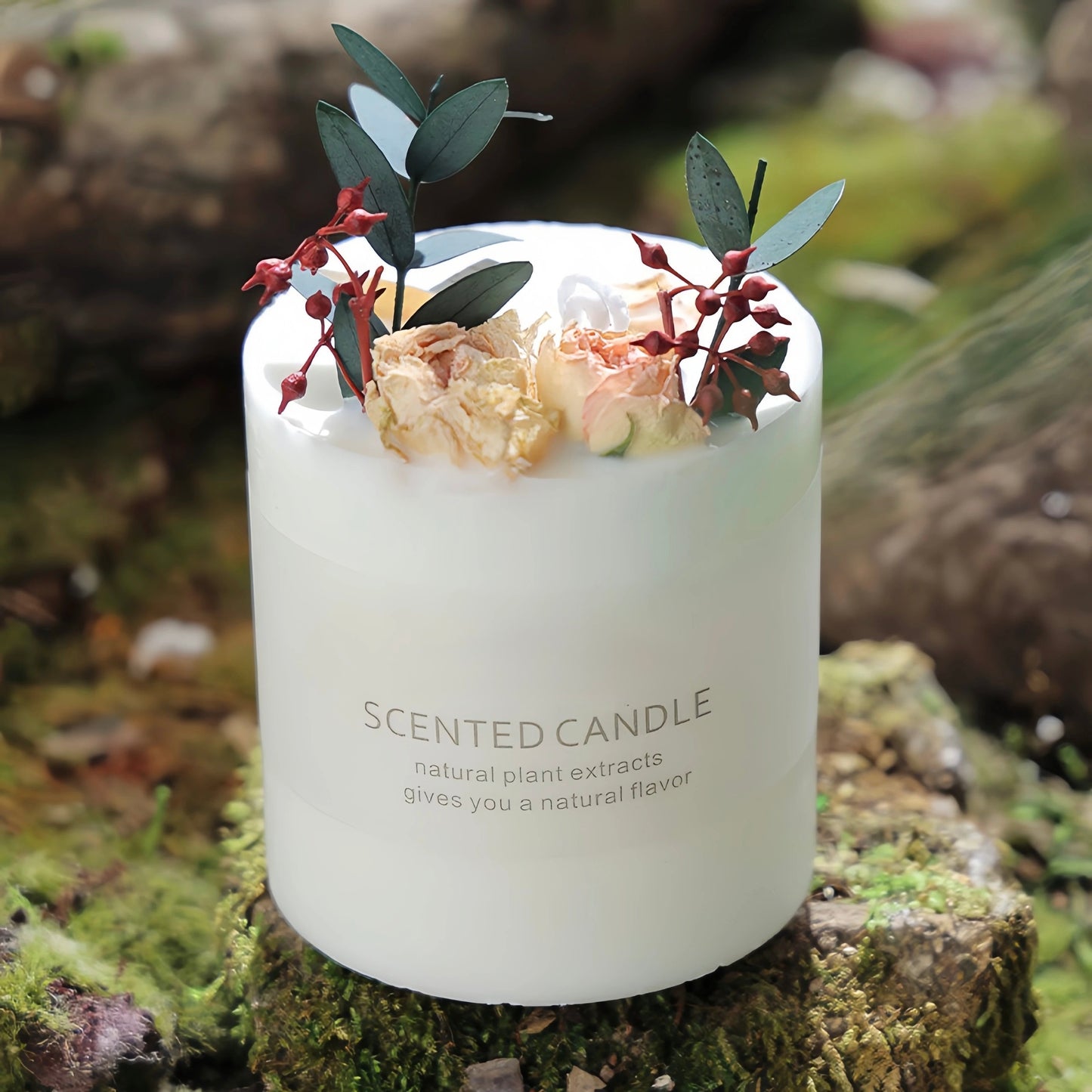 Vanilla Dried Flower Candle