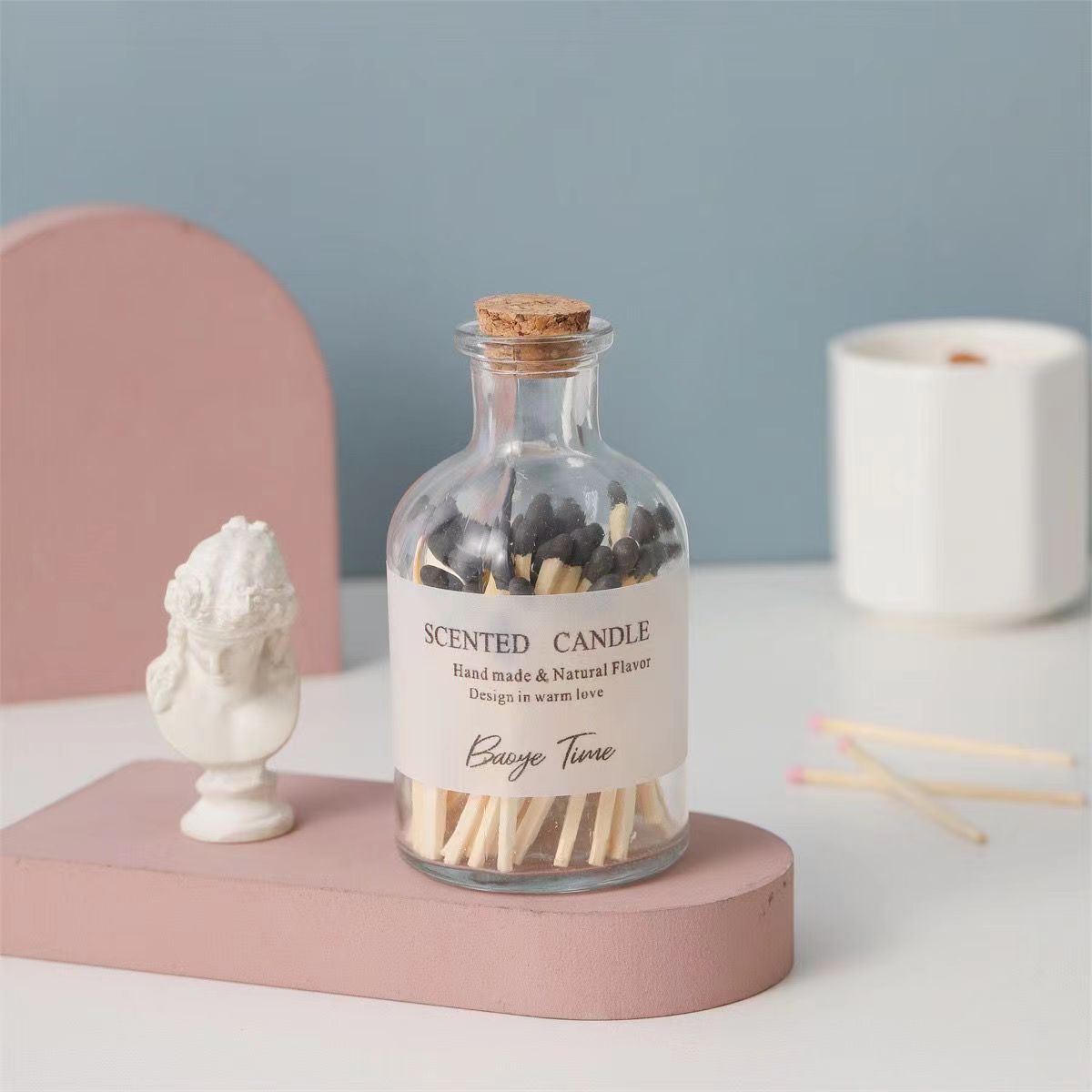 Pack of 3 Especial Candles Matches Glass Bottle