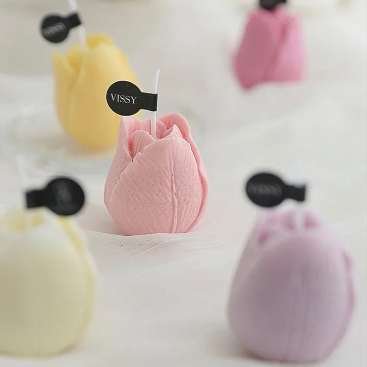 Pack of 5 Romantic Tulip Candle