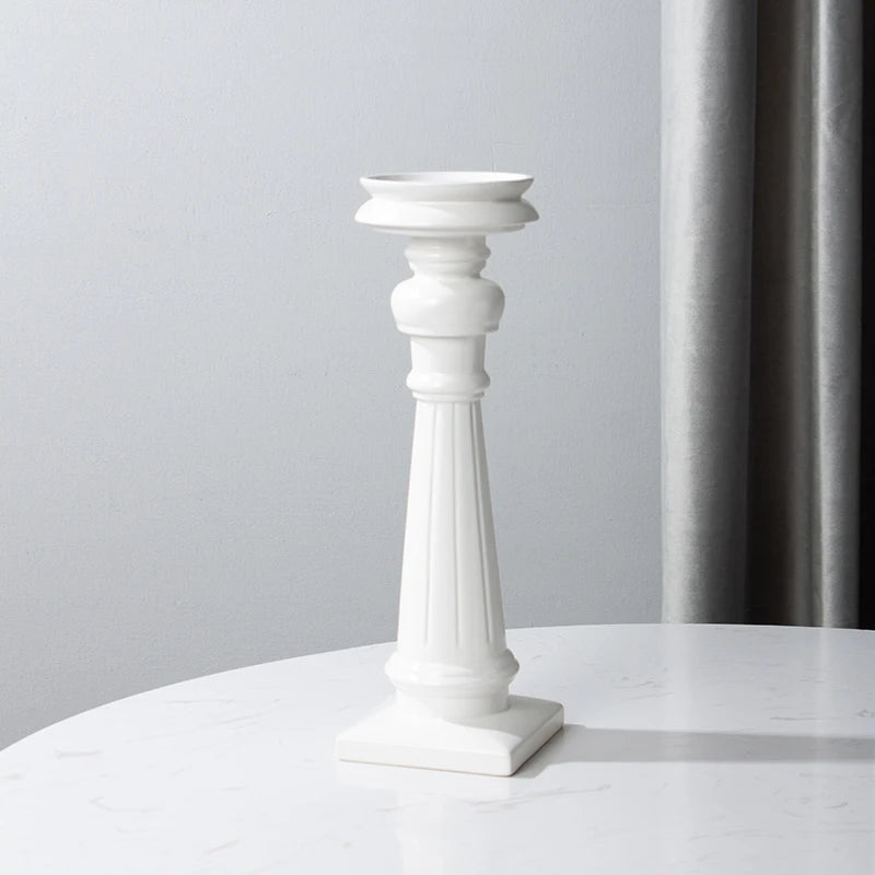 Set of European Elegant Handmade Ceramic Candle Holders