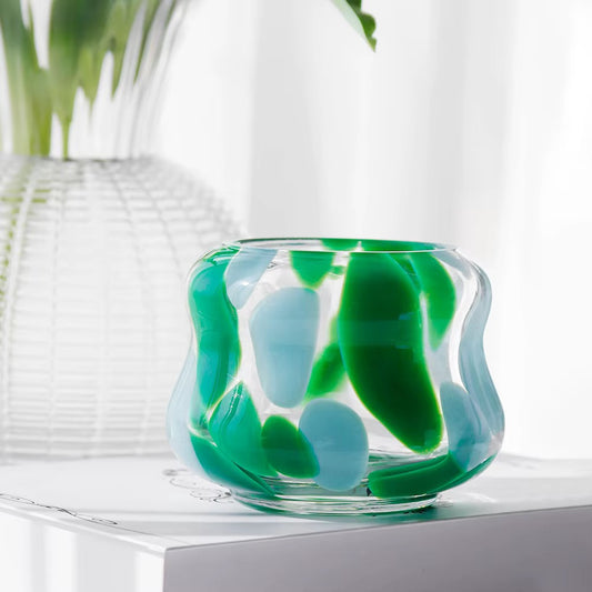 Set of Unique Hand Blown Candle Holder