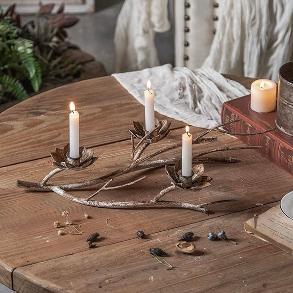 Iron flower Frame Candelabra