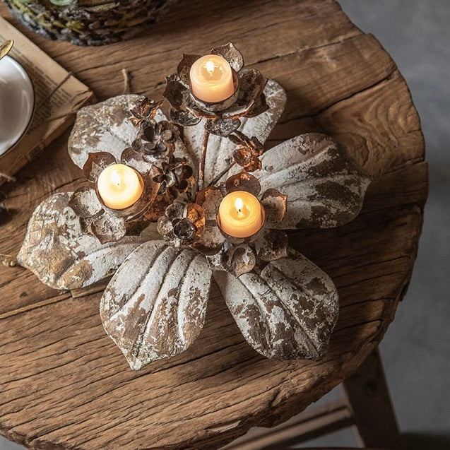 Iron flower Frame Candelabra